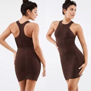 Fabletics Women's Ace Sculpt Knit Dress- Chicory Coffee Medium
